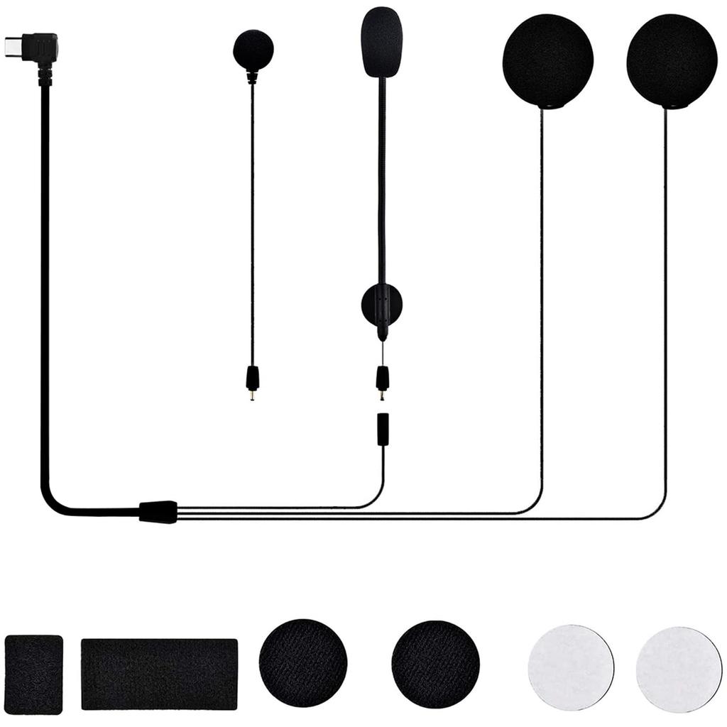 TNICER Helmet Speaker Set for T4X and G10 Models Arm Microphone Cord (Speaker & & Microphone)
