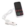 40 Вт Многопортовая USB Автомобильная Зарядная Станция 8 Портов USB Автомобильное Зарядное Устройство с Дисплеем Адаптер QC3.0 и Type C PD Автомобильный Зарядный Адаптер