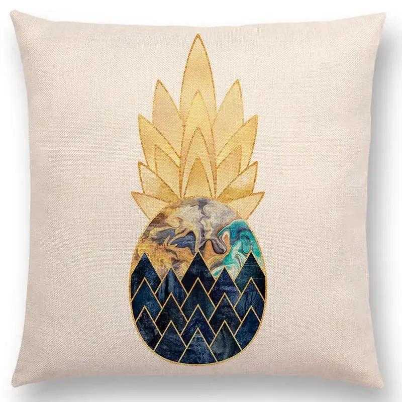 Последние милые счастливые кактусы, симпатичные ананасы, красочные мороженые, драгоценные агаты, принты, чехол для подушки для автомобиля, диванная наволочка