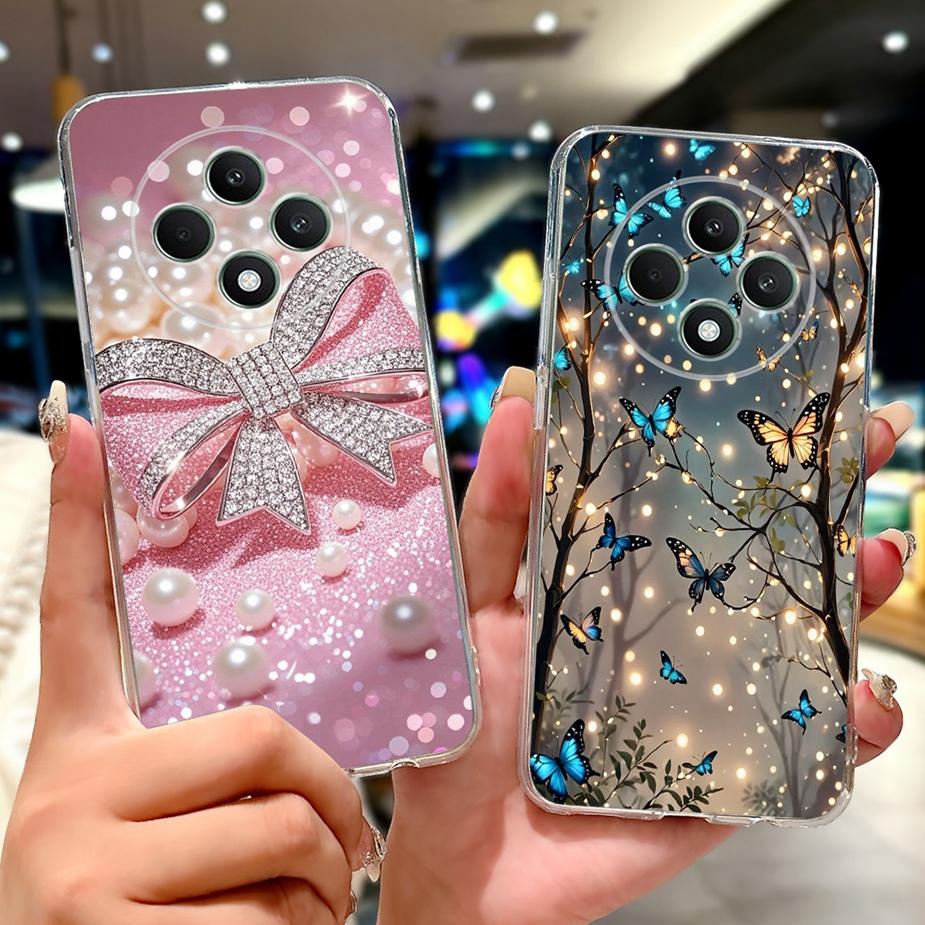 Чехол для Oppo Reno 12F 5G Reno12 FS CPH2637 Цветы Расписная Крышка Мягкий Силиконовый Чехол Для Oppo Reno12 F 4G Reno12F Корпус
