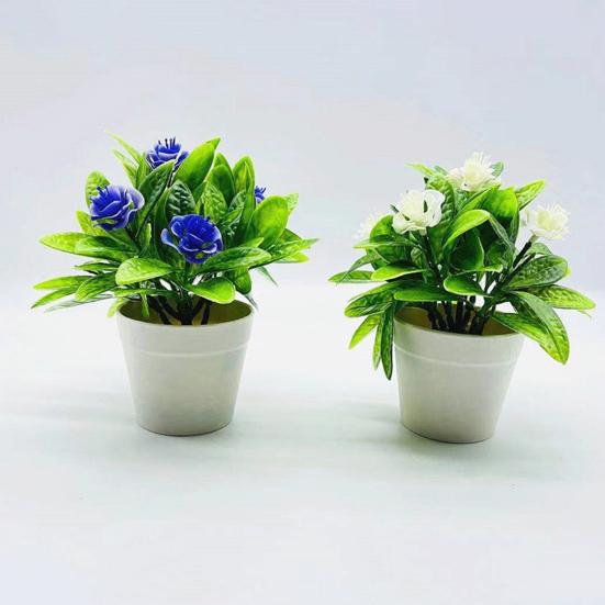 Привлекательные искусственные цветы в горшках, прочные экологически чистые центральные элементы стола