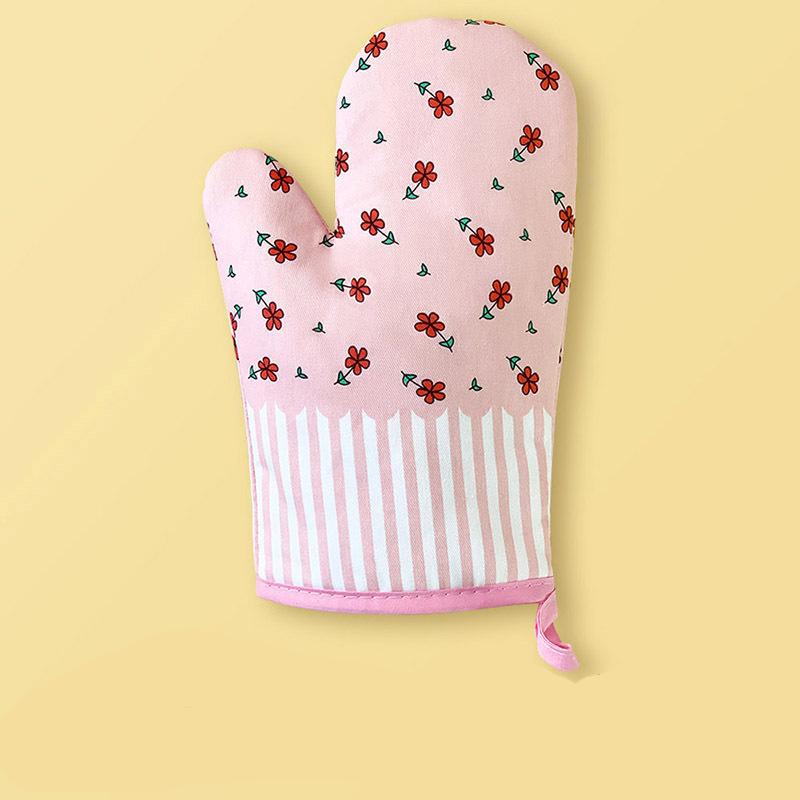 1PS Пасторальный стиль утолщенные решетчатые перчатки для микроволновой печи перчатки для микроволновой печи термостойкие перчатки