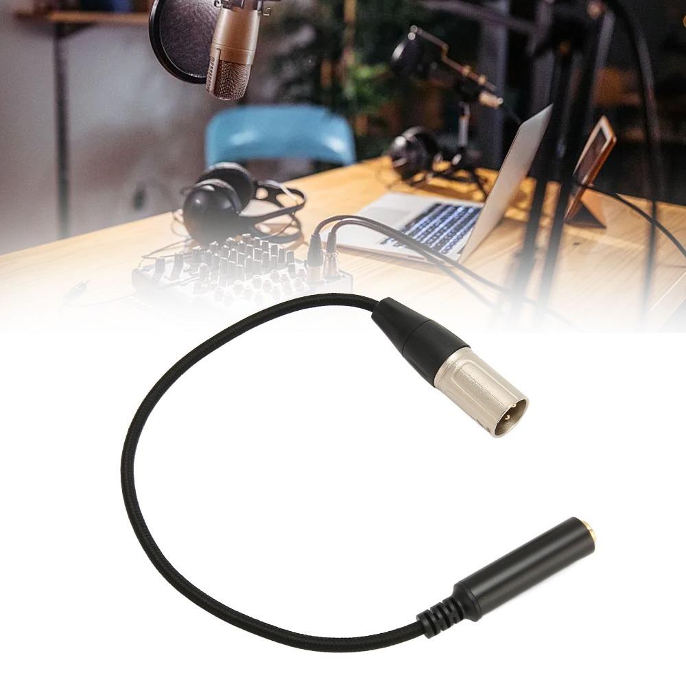 3 Pin Male To 6.35mm Socket Microphone Cable 0.3m / 0.98ft Sound Cable Audio Equipment Linking
