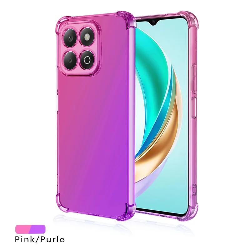 Для Honor 200 Smart 200pro Honor200 Lite X7C 4G Чехол Радужный градиент Противоударные чехлы для телефонов Силиконовый мягкий TPU Airbag Полупрозрачный противоударный чехол