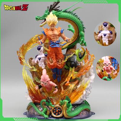 Фигурка Сон Гоку из Dragon Ball, аниме-фигурка 23 см, Супер Сайян Гоку, статуэтка Шенрона, Фризы, Буу, Селла, модели, коллекционные игрушки, подарки, Gk