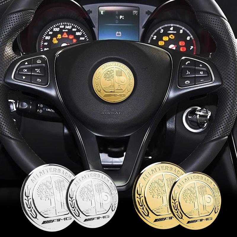 WSDYN1 Hot 2026 New For Benz Car Steering Wheel Emblem Interior Badge Decoration Accessories for Mercedes benz W203 W204 W205 W176 W211
