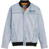 Levis X McLaren Racing Collaboration FW24 McLaren Snap Button Ribbed Edge Logo Embroidered Casual Jacket Men Jackets Light-Blue A89920000