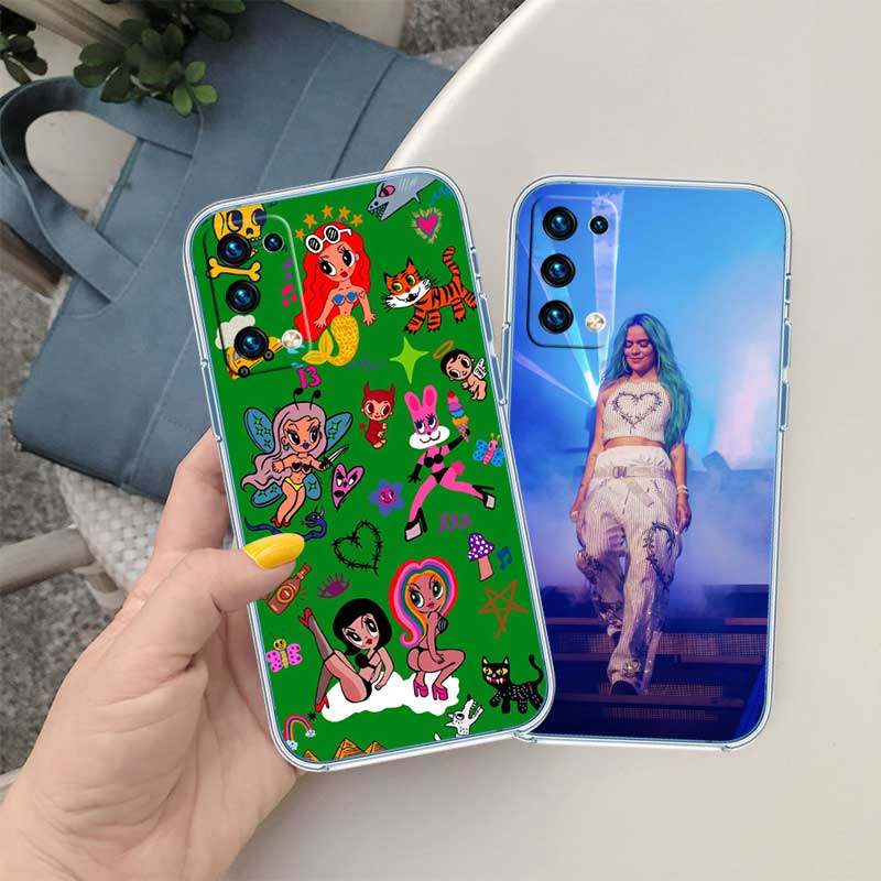 RE43 Karol G Transparent Phone Case for Samsung Galaxy A04 A04S A14 A23 A34 A54 M23 M33 M52 M53