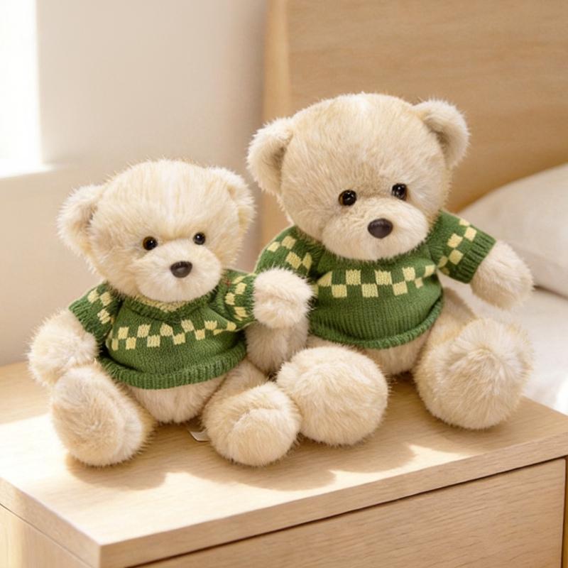 Cute Bears Stuffed Plush Toys Soft Animal Dolls For Kids Birthday Valentine'S Day Gifts Home Decor Party Bear Plushies