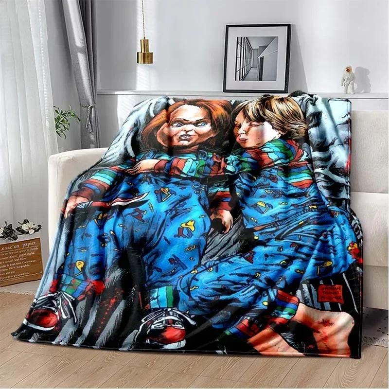 3D-персонаж фильма ужасов Чаки, пила, мультяшный уголок, одеяло, модное, мягкое, уютное, для гостиной, спальни, дивана, кровати, дорожного одеяла