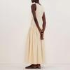 V-neck vest dress, European and American summer new low-waist lace-up waist long dress, pure cotton dress