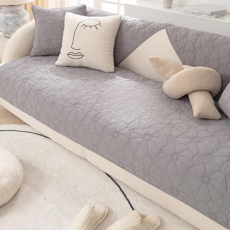 Стираная хлопковая подушка для дивана, нескользящий чехол для дивана, скандинавский простой современный чехол для подушки на сиденье, утолщенная ткань на четыре сезона