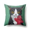 Cute Cat Animal Print Pattern Cushion Cover Home Living Room Sofa Bedroom Decoration Throw Pillow Pillow Cover 45x45cm