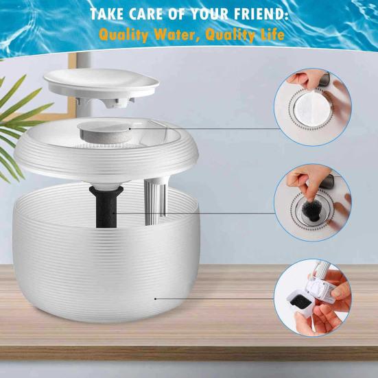 Фильтр для кошачьего фонтана для воды, сменный, автоматический дозатор воды для домашних животных, система фильтрации с активированным углем и губками для XCHO