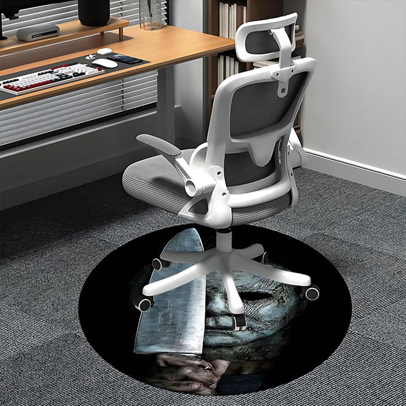 Knife,Horror Chair mat Round Rug Office carpet, Non slip, Suitable for Living Rooms, Bedrooms Decor 1205702a