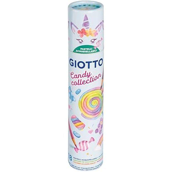 Crayons de couleur aquarellables - giotto - stilnovo - 18 teintes - pinceau inclus - mine 3.3mm