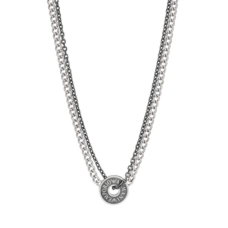 Emporio Armani fashion stainless steel necklace men's style EGS3093040 F basic packaging