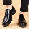 Обувь, увеличивающая рост, мужская, 10 см, полая, низкая, внутренняя часть, мужская, кожаная, увеличивающая рост, деловая, на шнуровке, толстая подошва 8 см