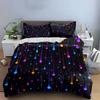 "Colorful Raindrop Pattern Set" Bedding Set with 1 Duvet Cover 2 Pillowcases Single Double King Queen, Gift
