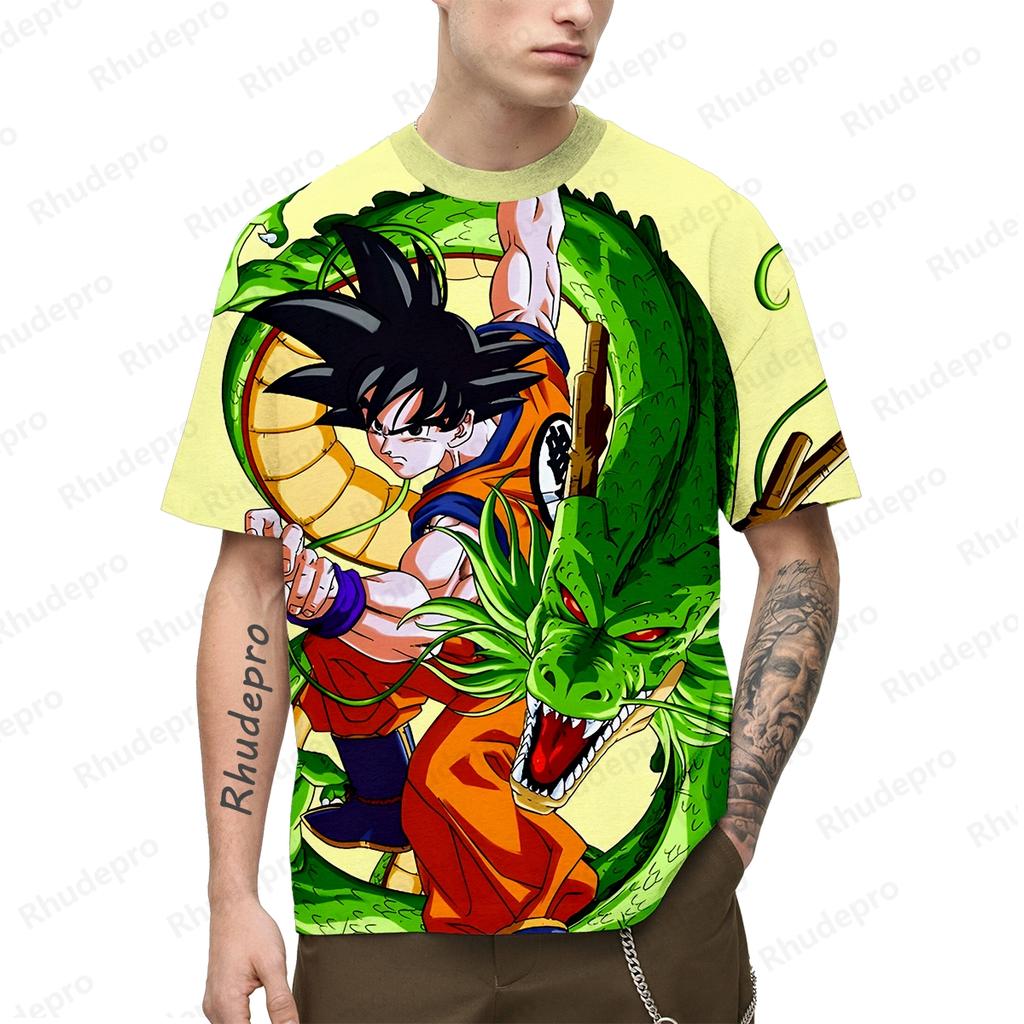 Японская аниме-футболка Super Saiya для мужчин Y2k Goku с коротким рукавом для детей и мужчин 100-5XL 2024 Футболки свободного покроя, модная уличная одежда