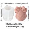 Bow Holding Flower Rabbit Candle Silicone Mold Easter Egg Relief Rabbit Aromatherapy Mold Chocolate Cake Decoration DIY Gift