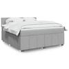 VidaXL Slat Bed Base with Mattress Light Grey 180x200cm Fabric 3287140