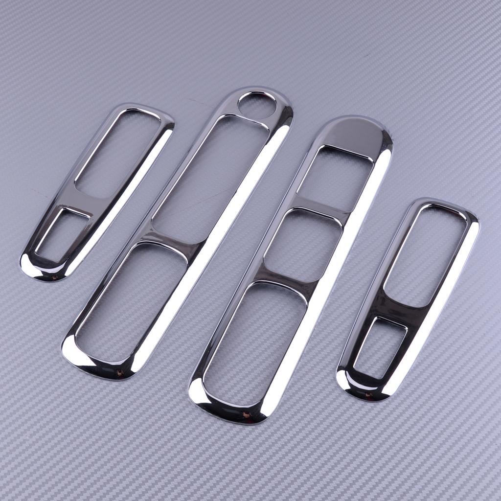 CITALL Chrome Car Door Armrest Panel Handle Holder Window Lift Switch Button Cover Trim For Peugeot 3008 2009 - 2013 2014