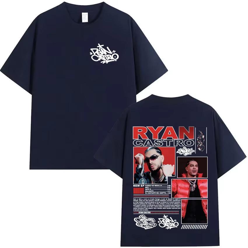 Rapper Ryan Castro Music Album Tour 2026 Merch Graphic TShirt Unisex Casual Oversized Tees Aesthetic ONeck Loose Tops