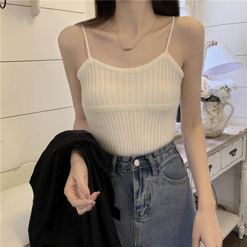 Дизайнерский жилет Sense Halter Vest для женщин, летняя новая корейская версия, подходящая для облегающего тела, на улице, в коротком топе Spice Girls