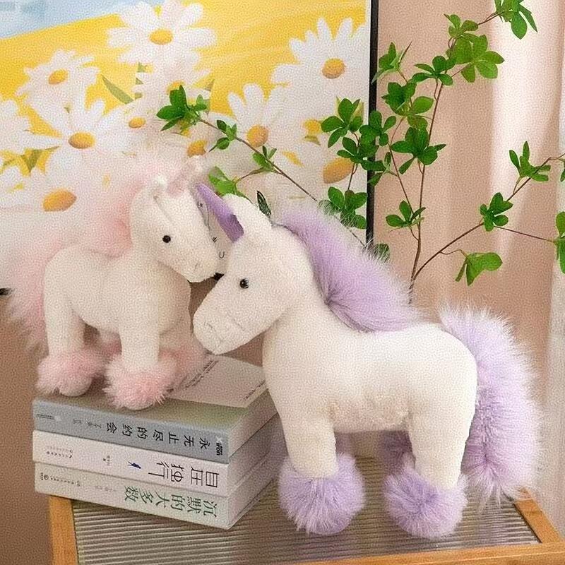 Cute Real Life Horse Unicorn Plush Dolls Stuffed Animal High Quality Realistic Pony Plush Toy Classic Birthday Gift For Children