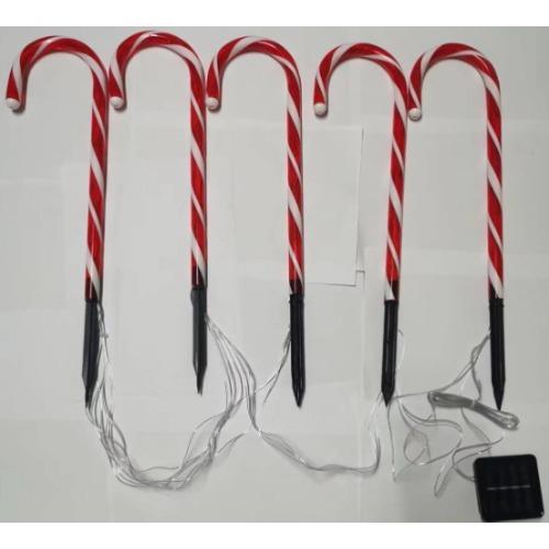 Газонное освещение на солнечных батареях, наземное освещение, рождественские украшения, леденцы, открытый сад, один прицеп, пять дворовых фонарей.