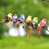 12Pcs/set Artificial Simulation Feather Bird Figures Miniature Animal Model Craft Decor Simulation Parrots