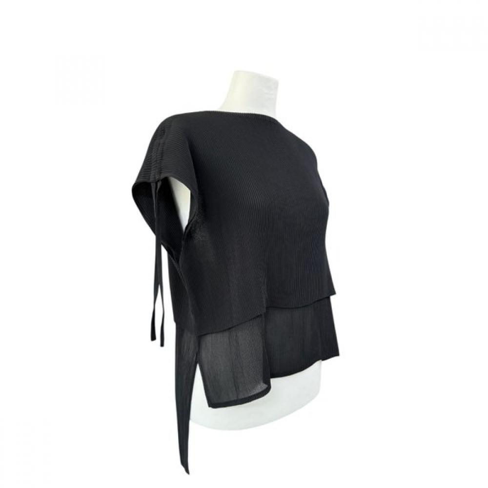 Spicio Women Double Layered Short Sleeve Strap Blouse 461 112
