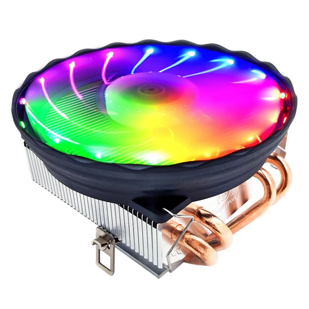Материнская плата контролирует вентилятор RGB PWM процессорный вентилятор с 4 тепловыми трубками для LGA 2011/1200/1150 тихий мини-радиатор охладитель с температурой