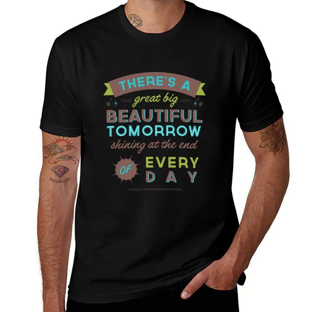 Beautiful Tomorrow For light backgrounds TShirt Basic Casual Short Sleeve Cotton Shirt