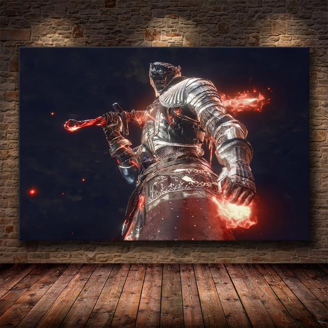 Классическая игровая картина The Dark Souls 3, холст, картина, постер, украшение, домашняя настенная живопись для комнаты, декора для спальни, фреска