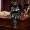 Decoration Skeleton Figurine Halloween Desktop Ornaments Reading Men Statue  Mystery Display
