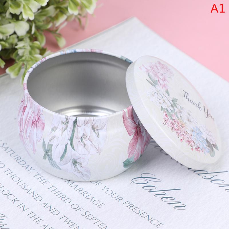 Пустая жестяная коробка Банки Банки Контейнеры Фитиль Наклейка Центровка Ароматические свечи DIY Изготовление Принадлежности