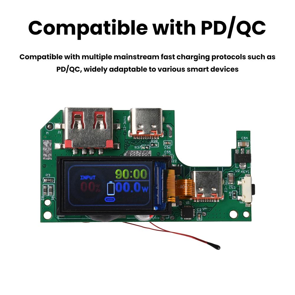 PD 45W 65W Fast Charging Module With TFT Color Screen For DIY Power Bank Support PD QC Protocols Multiple Protection