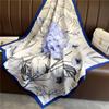 Fashion 90x90cm Satin Silk Scarf Women Luxury Large Shawl Wrap Muslim Hijab Headband Beach Stoles Female Bandana Foulard Turban