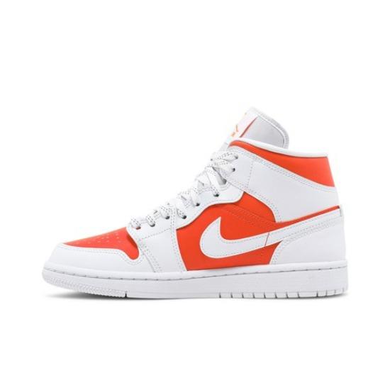 Женские кроссовки Air Jordan 1 Mid SE Bright Citrus, средней высоты, ретро, CZ0774-800