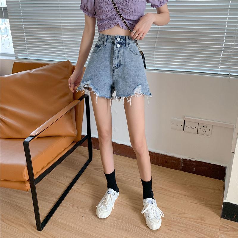Женские джинсовые шорты летние корейские модные свободные повседневные узкие короткие джинсы с высокой талией Y2K