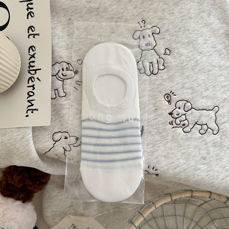 Milk Salt Thin Strip Non-Slip Invisible Socks Cotton Versatile Boat Socks Dongdamen Socks For Women