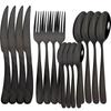 16Pcs Dinnerware Sliver Stainless Steel Cutlery Gold Plated Western Tableware Dinner Set Mirror Knife Fork Spoon Dishwasher Safe