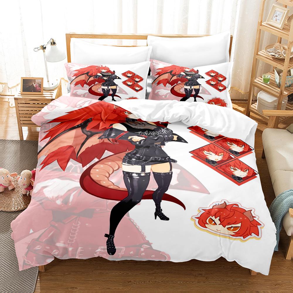 Hot Virtual Idol Zentreya Themed Bedding Set Skin Friendly Duvet Cover Pillowcases Cozy Indoor Sleeping Room Decoration