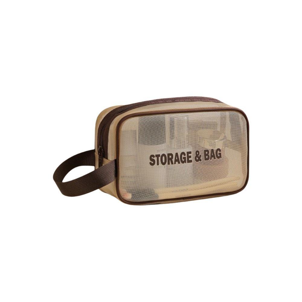 Large Capacity Mesh Cosmetic Bag Bow Travel Bathing Kit Fashion Toiletry Storage Bag Ladies