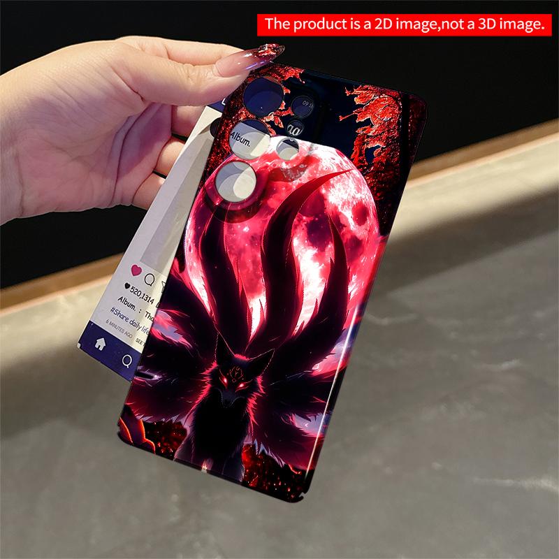 2DFlat Samsung phone case Red Moon Fox Guardian Wallpaper Applicable to Galaxy S22 S23 S24 S25ULTRA S26 A12 A13 A14 A15 A16