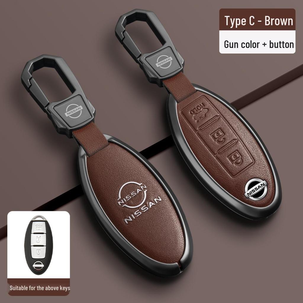 Чехол для ключей Nissan - Подходит для X-Trail, Qashqai, Teana, Sylphy, Murano, Kicks, Tiida, Cima