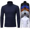 Autumn And Winter Men'S Casual Solid Color Bottoming Shirt Slim-Fitting Turtleneck T-Shirt Men'S New European Size Men'S Clothing