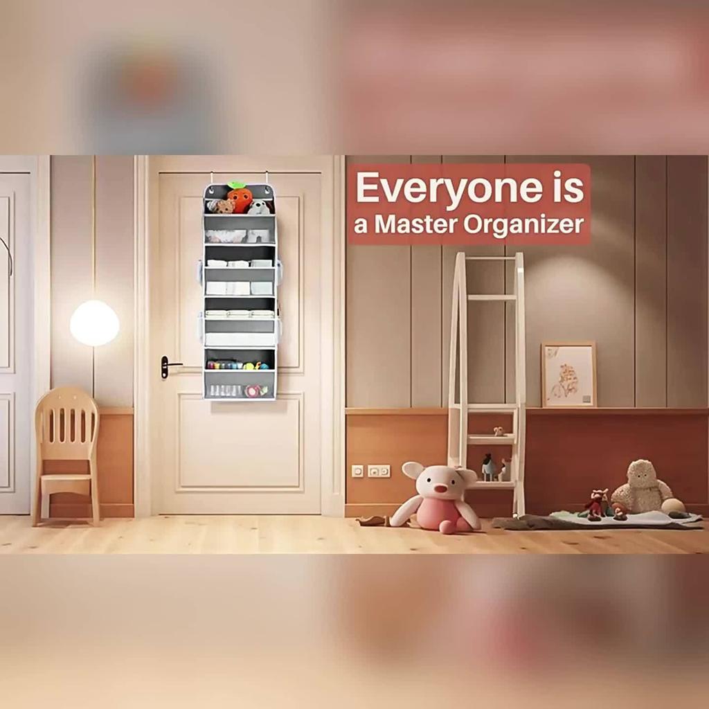 5-слойный тканевый подвесной дверной органайзер для хранения, с 5 карманами большой вместимости, идеально подходит для хранения в спальне и дома